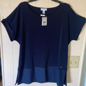 Calvin Klein Blue Boxy Blouse Relaxed Fit